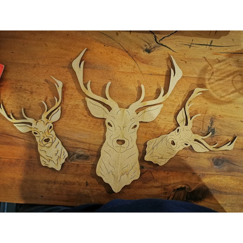 Deer Head Free DXF file-Cut Ready for cnc machines-DXFforCNC.com