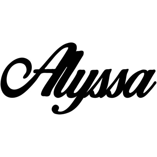 Alyssa Name DXF File Cut Ready for CNC