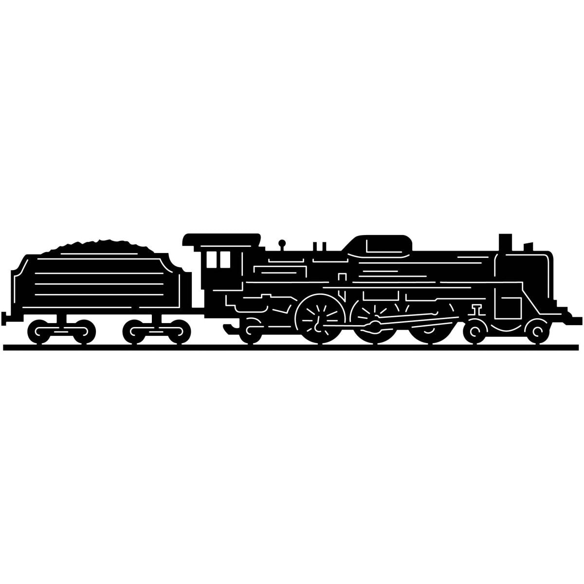 Antique Steam Locomotive Trains 13 DXF File Cut Ready for CNC