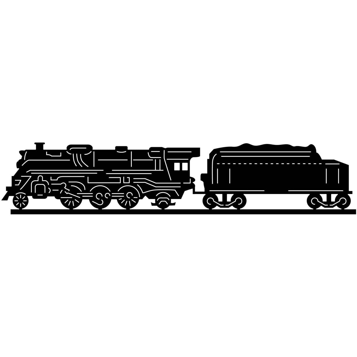 Antique Steam Locomotive Trains 15 DXF File Cut Ready for CNC