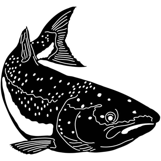 Underwater Atlantic Salmon Fish 01 DXF File Cut Ready for CNC