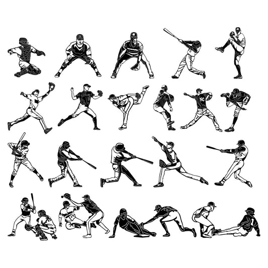 American Baseball Sport-DXF files Cut Ready for CNC-DXFforCNC.com