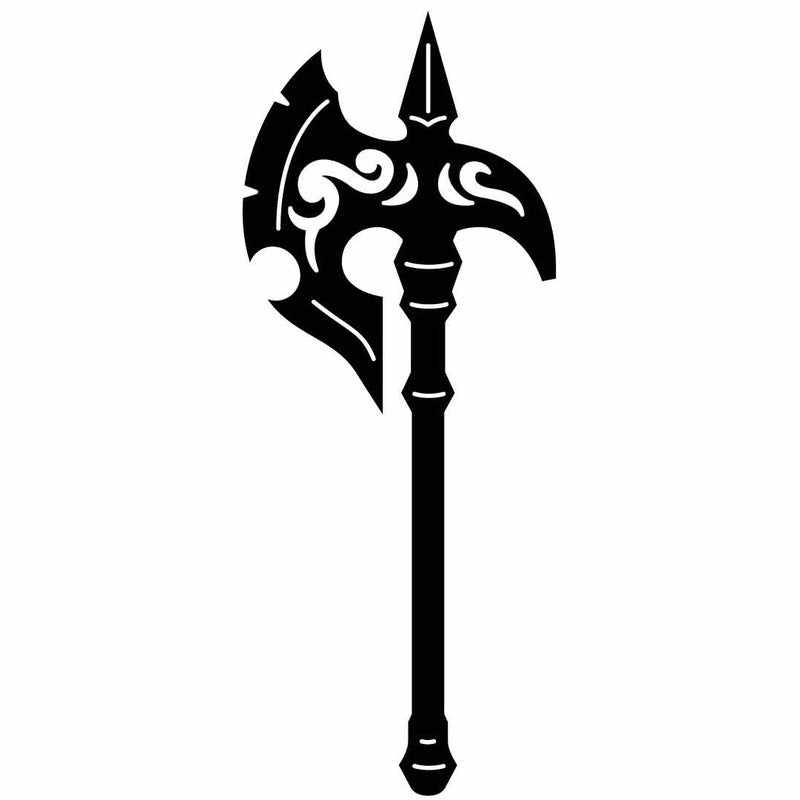 Battle Axe Free DXF File for CNC Machines-DXFforCNC.com