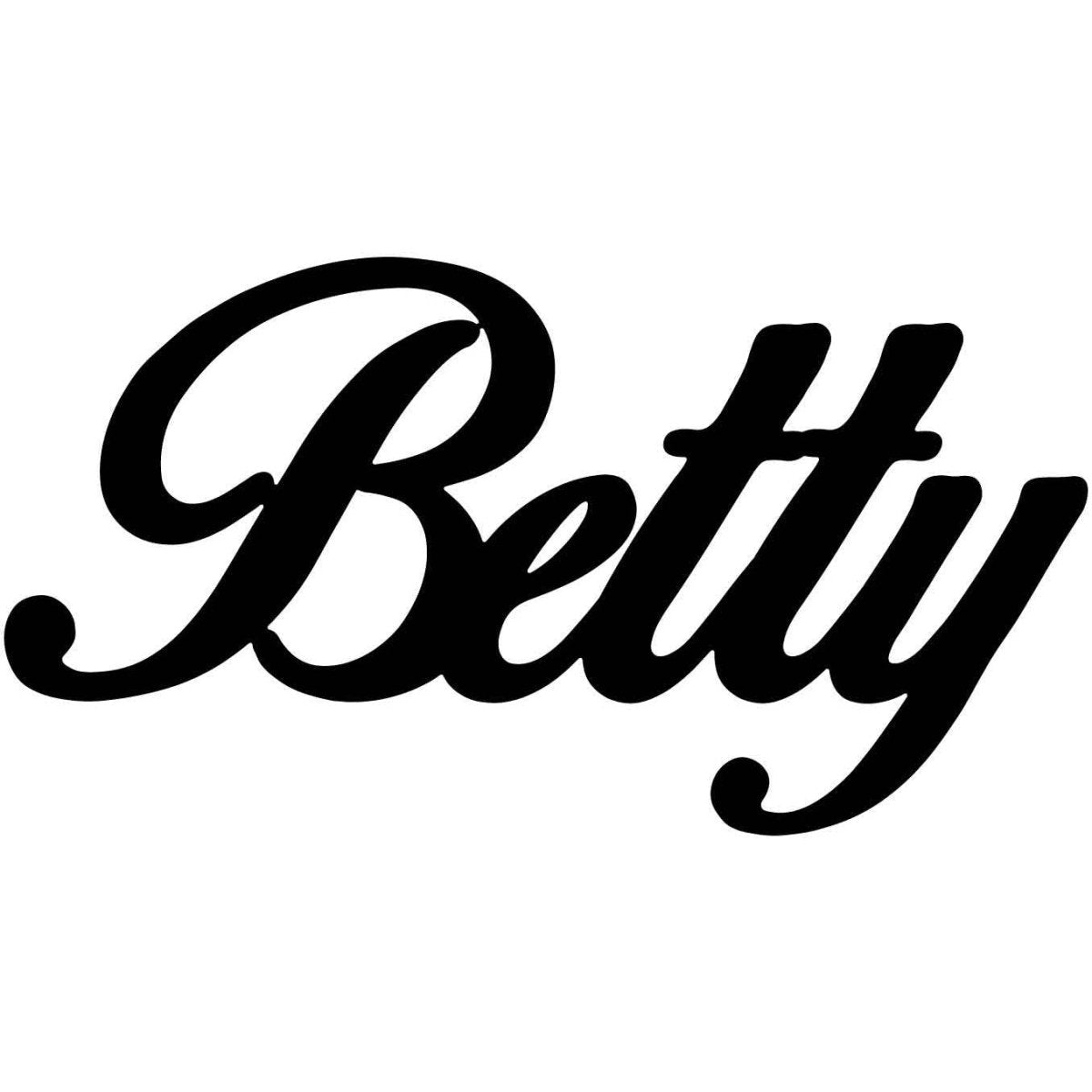 Betty Name DXF File Cut Ready for CNC