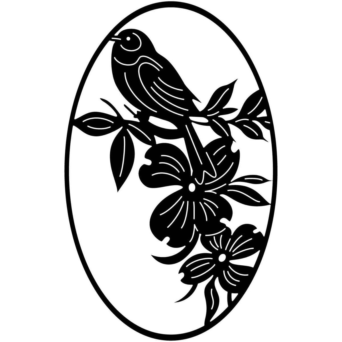 Bird on leaf and flowers Frame