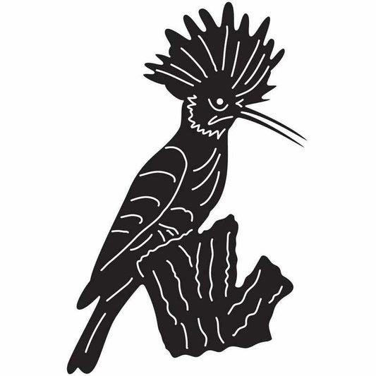 Hoopoe Bird Free DXF file-Cut Ready for cnc-DXFforCNC.com