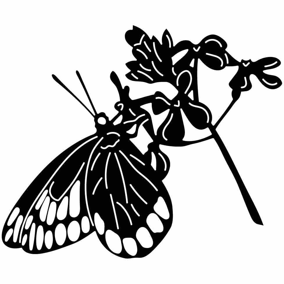 Butterfly Ornaments Decor Free-DXF files cut ready for CNC-DXFforCNC.com