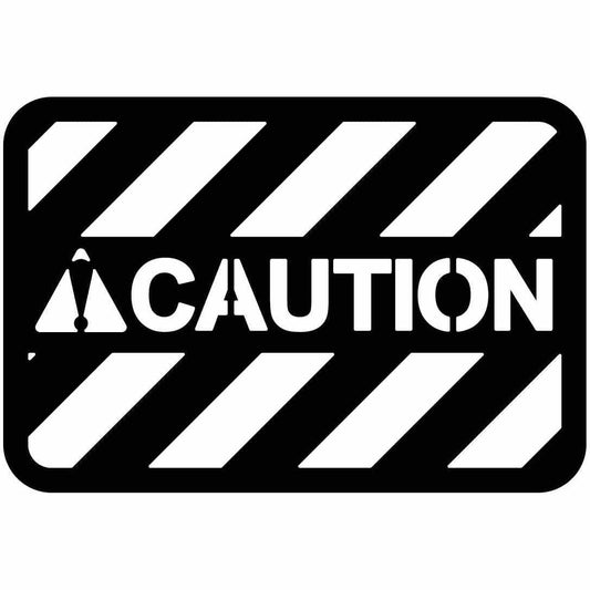 CAUTION Sign Rectangle Free DXF file-cut ready for cnc-dxfforcnc.com