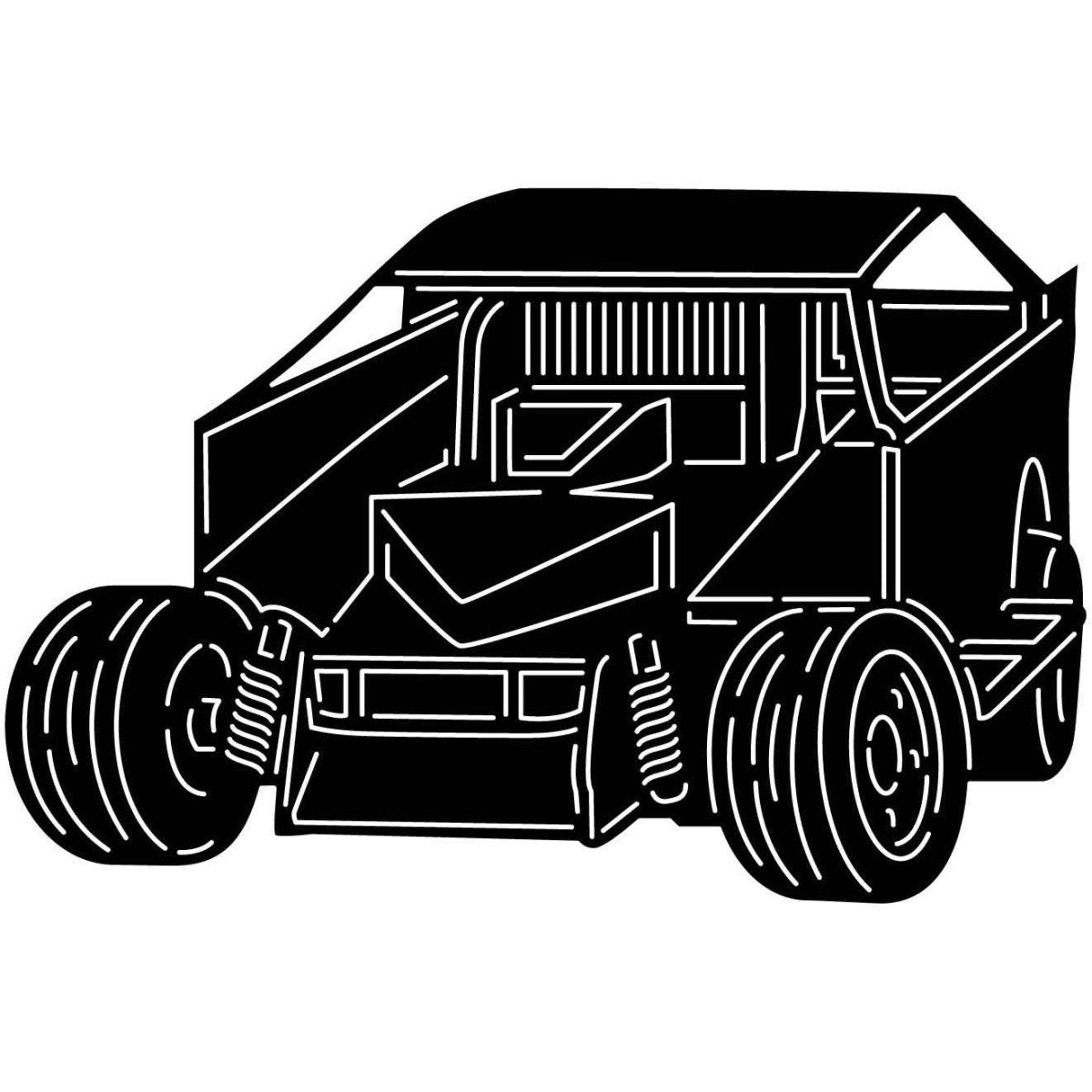 Cars Dirt Race 05 DXF File Cut Ready for CNC