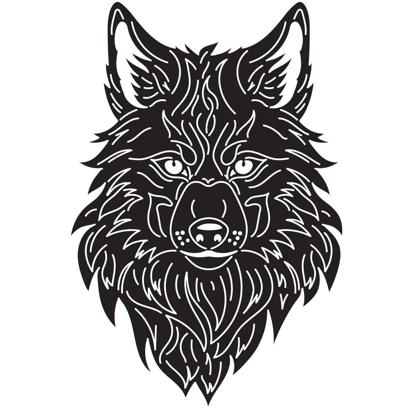 Howling Good Time: FREE Cartoon Wolf 01 DXF File | Pixar-Inspired Wall Art