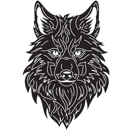 Howling Good Time: FREE Cartoon Wolf 01 DXF File | Pixar-Inspired Wall Art