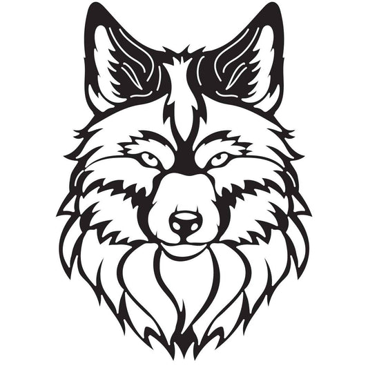 Wild & Wonderful: FREE Cartoon Wolf Face 02 DXF File | Pixar-Inspired Wall Art