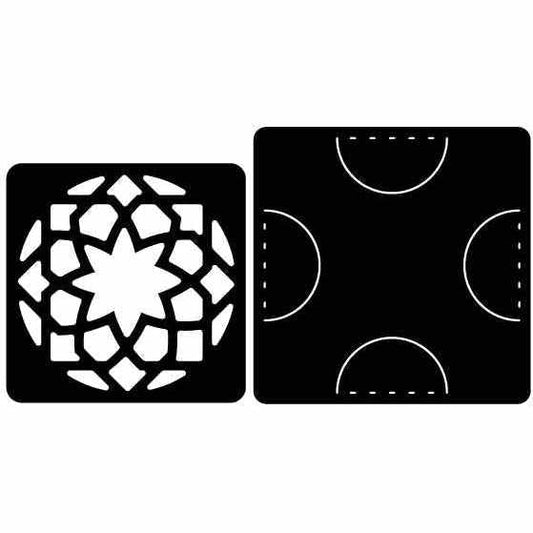 Drink Coaster and Holder Free DXF files cut ready for CNC-DXFforCNC.com