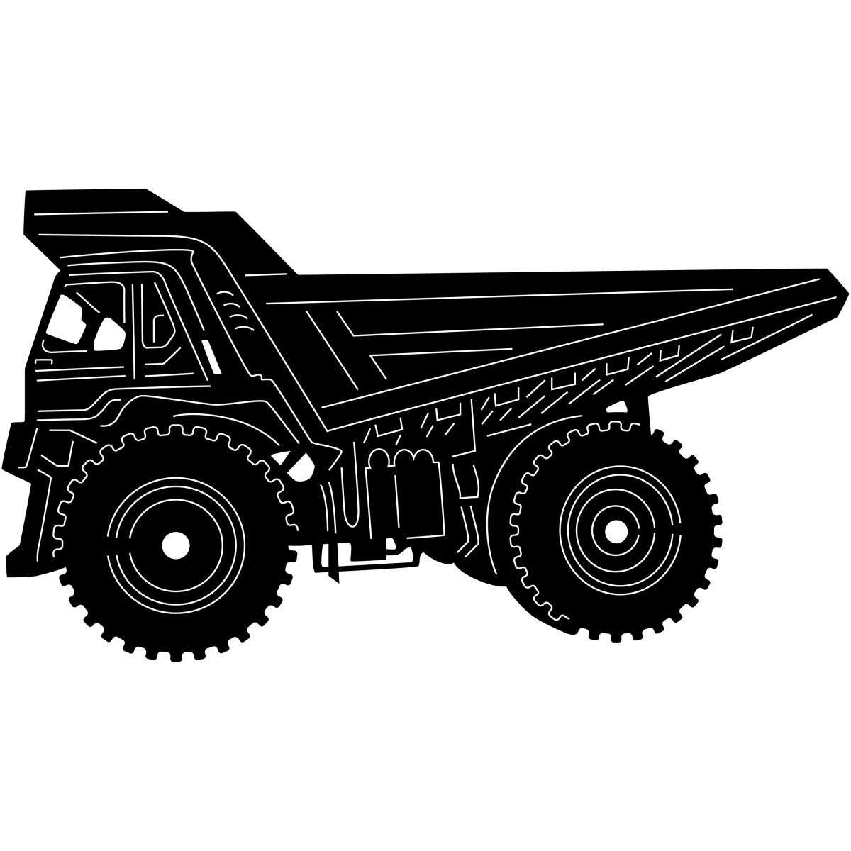 Dumping Truck Heavy Duty Construction and Agricultural Machinery Free DXF file