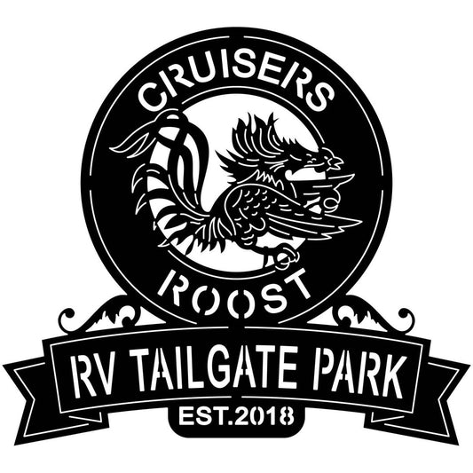 Cruisers Roost sign - DXF files Cut Ready CNC Designs -DXFforCNC.com 