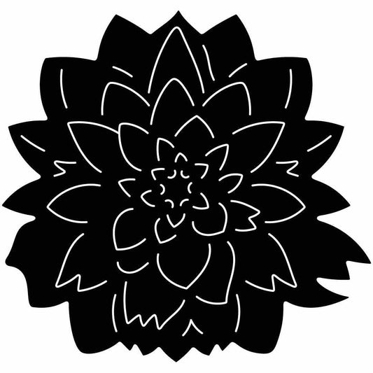 Dahlia Flower Free-DXF files cut ready for CNC-DXFforCNC.com