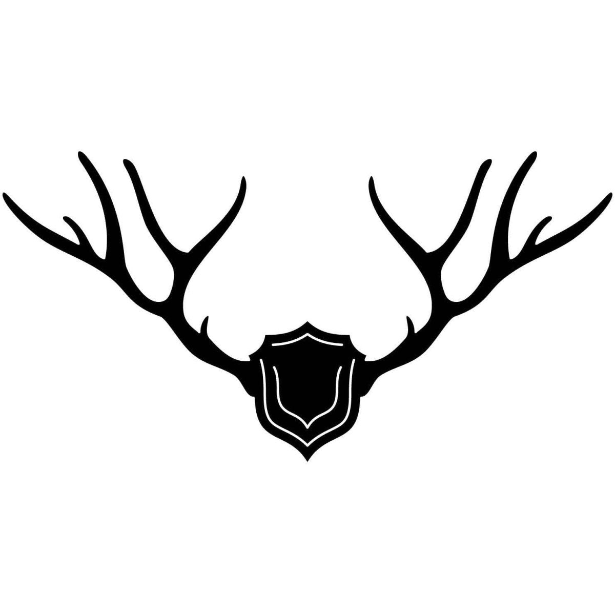 Deer and Moose Antlers Shield 02