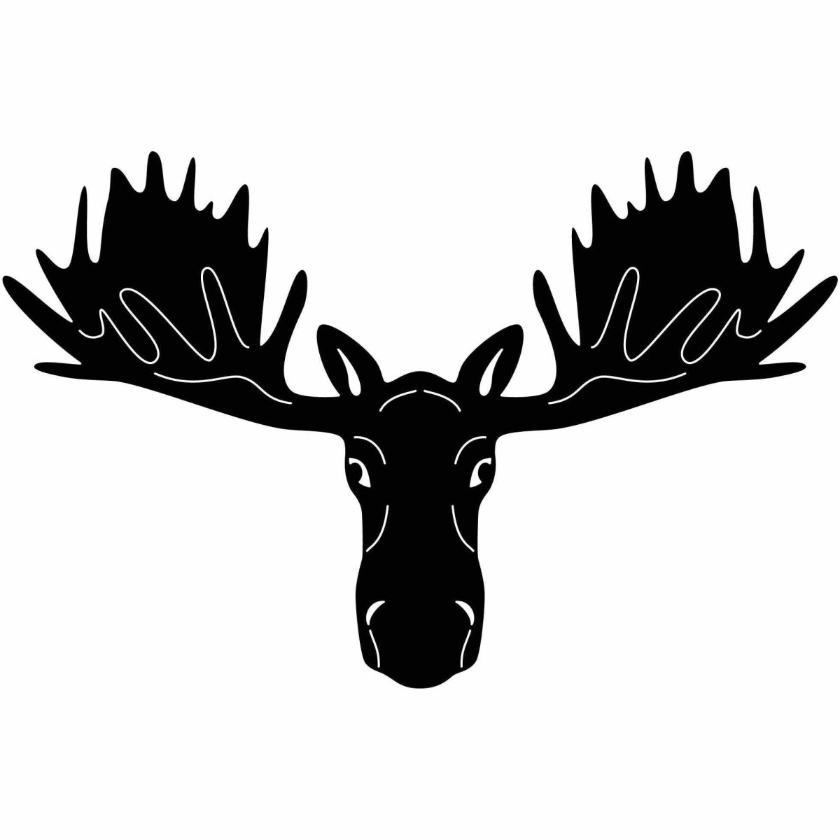 Moose Head Free DXF file-Cut Ready for cnc machines-DXFforCNC.com