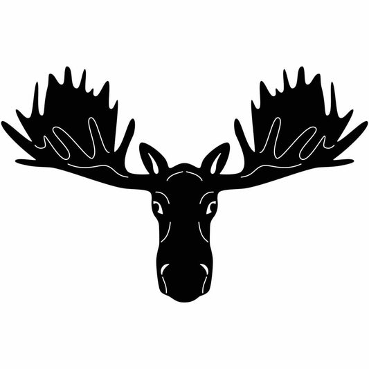 Moose Head Free DXF file-Cut Ready for cnc machines-DXFforCNC.com