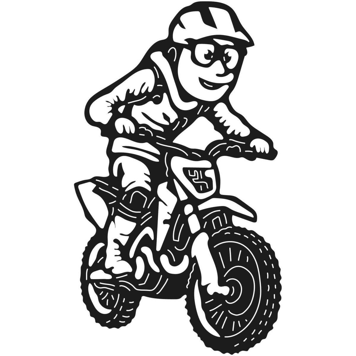 Dirt Bikes 008 DXF File Cut Ready for CNC