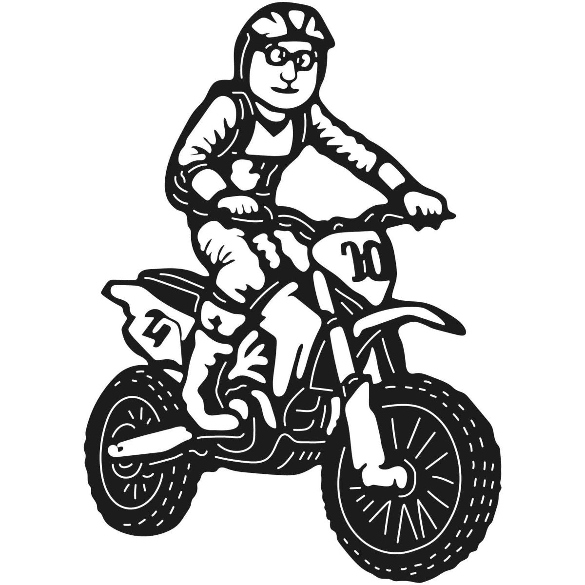 Dirt Bikes 009 DXF File Cut Ready for CNC