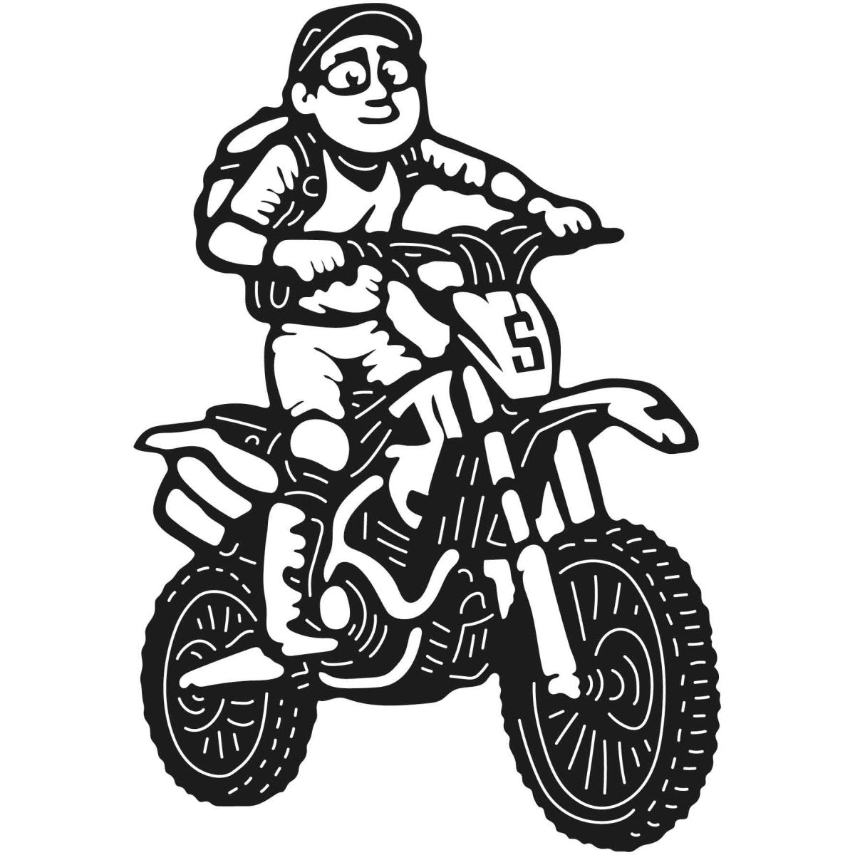 Dirt Bikes 017 DXF File Cut Ready for CNC