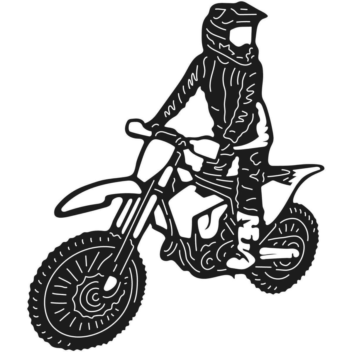 Dirt Bikes 035 DXF File Cut Ready for CNC