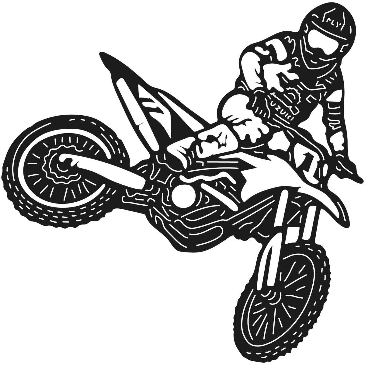 Dirt Bikes 041 DXF File Cut Ready for CNC