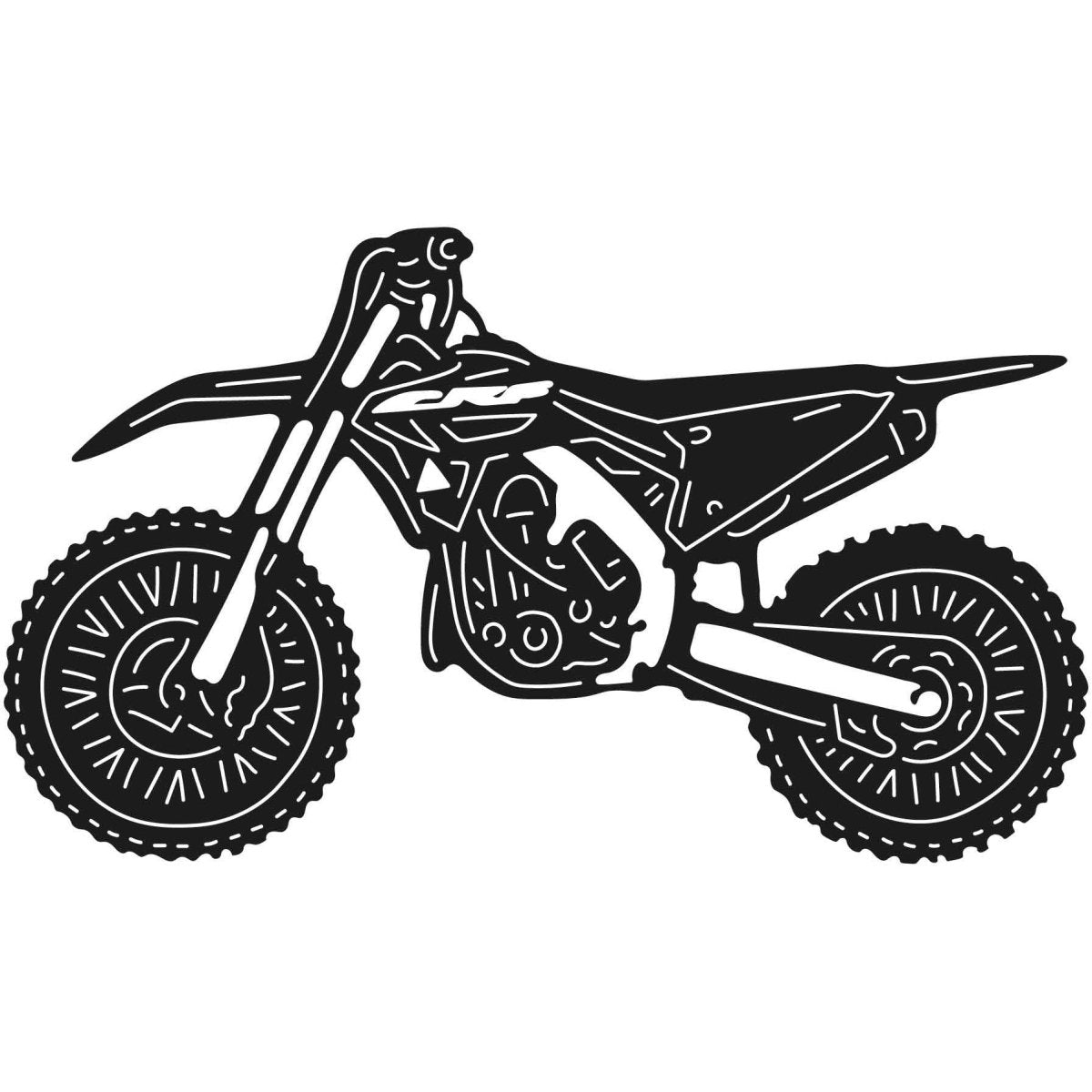 Dirt Bikes 044 DXF File Cut Ready for CNC