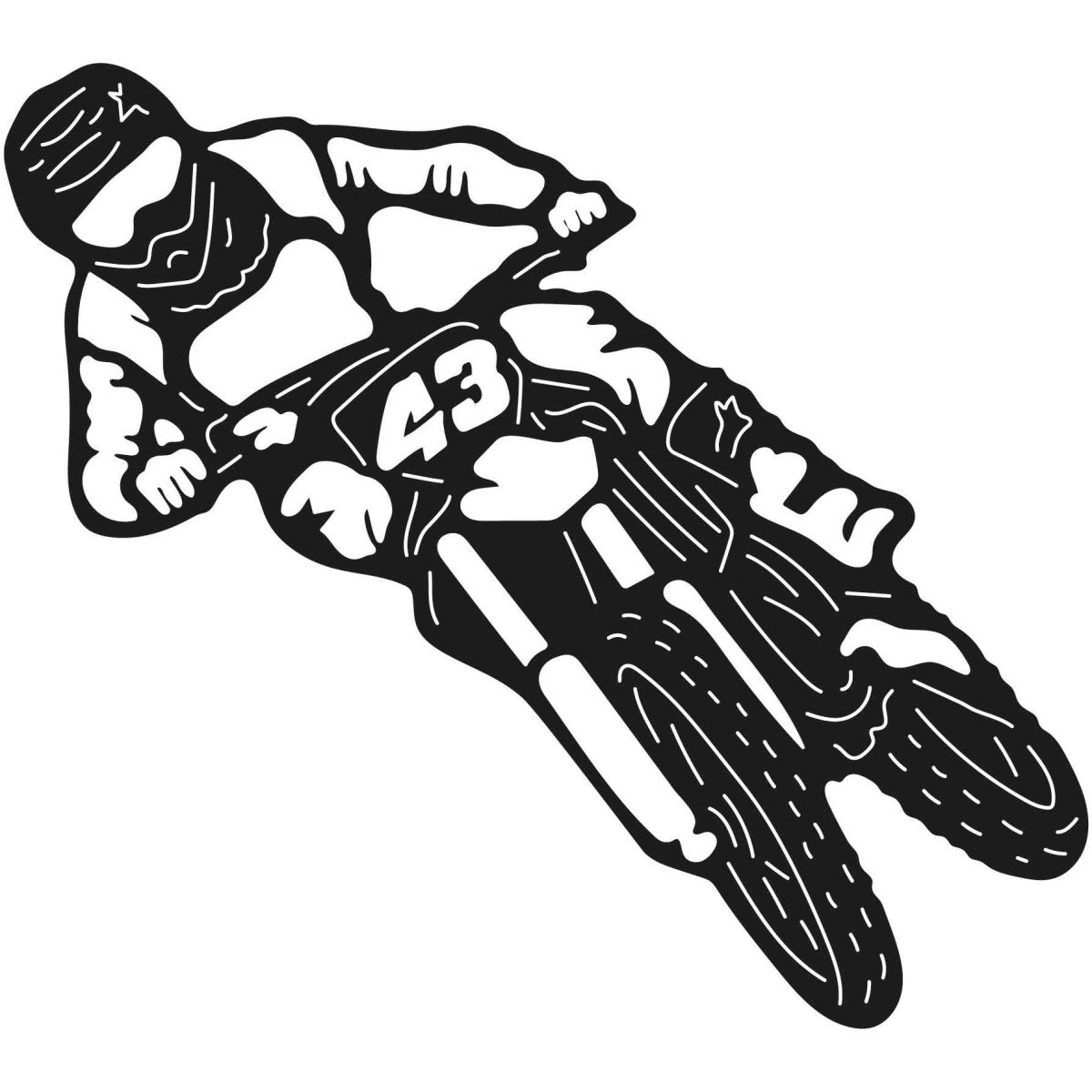 Dirt Bikes 046 DXF File Cut Ready for CNC