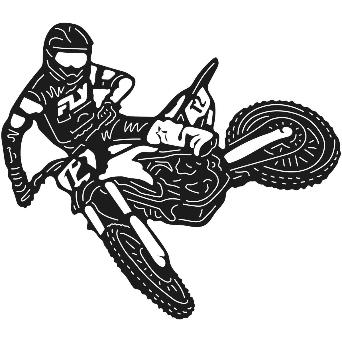 Dirt Bikes 050 DXF File Cut Ready for CNC