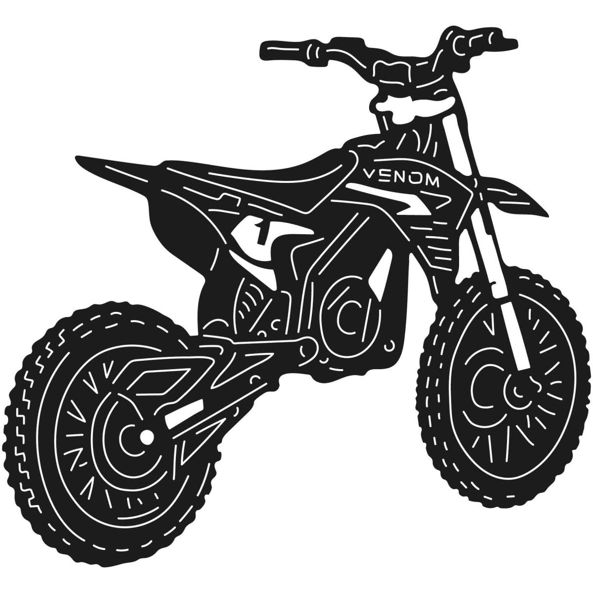 Dirt Bikes 055 DXF File Cut Ready for CNC