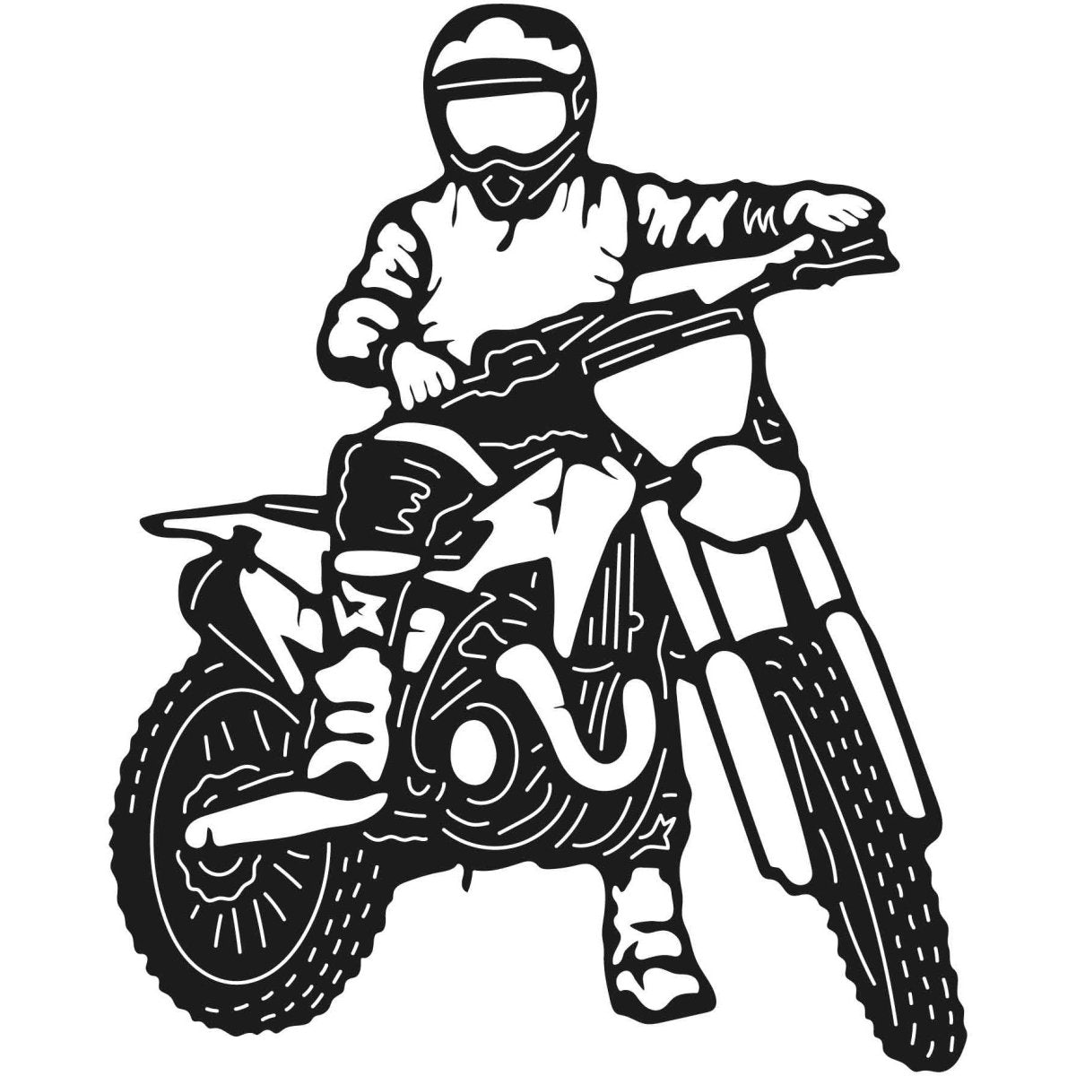 Dirt Bikes 069 DXF File Cut Ready for CNC