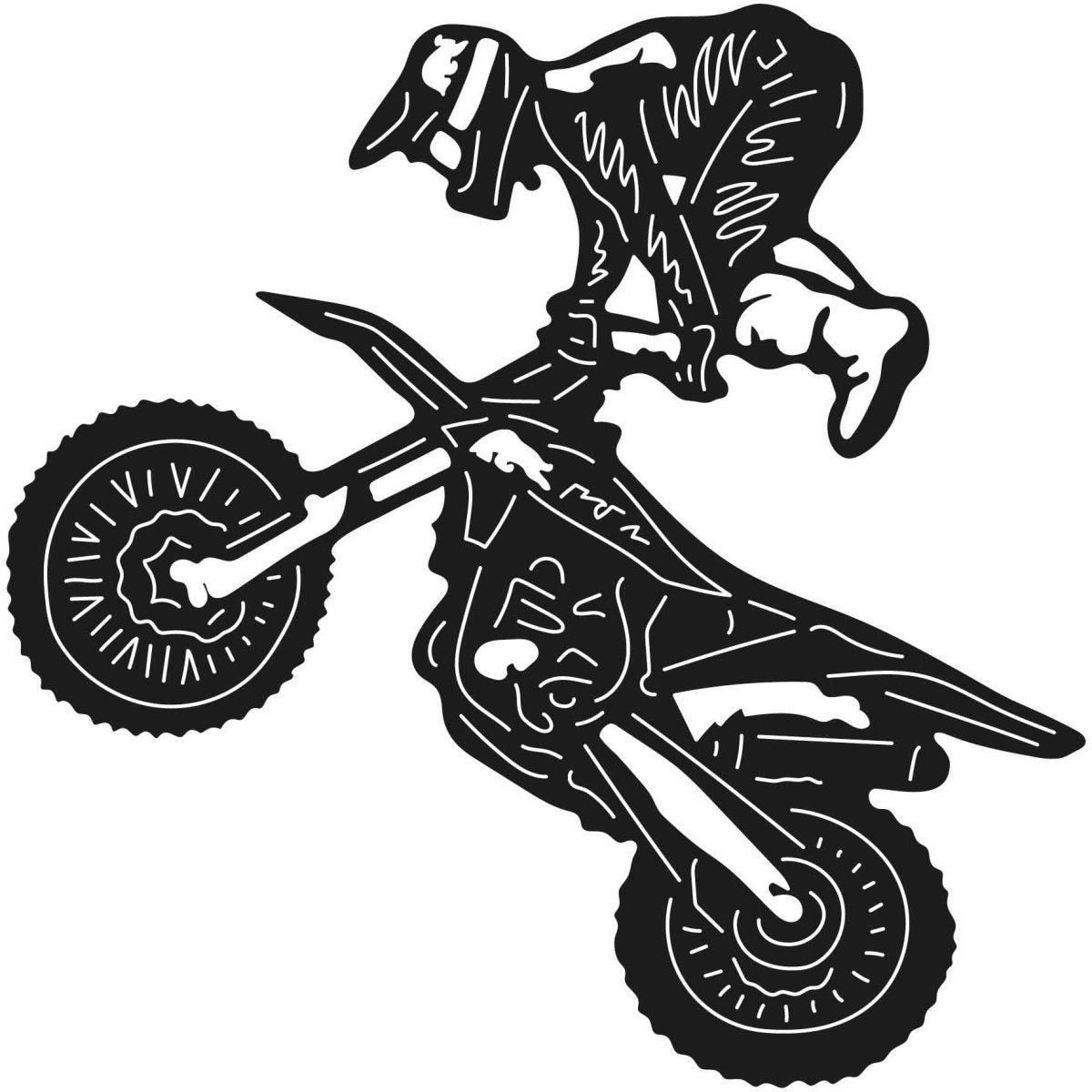 Dirt Bikes 072 DXF File Cut Ready for CNC