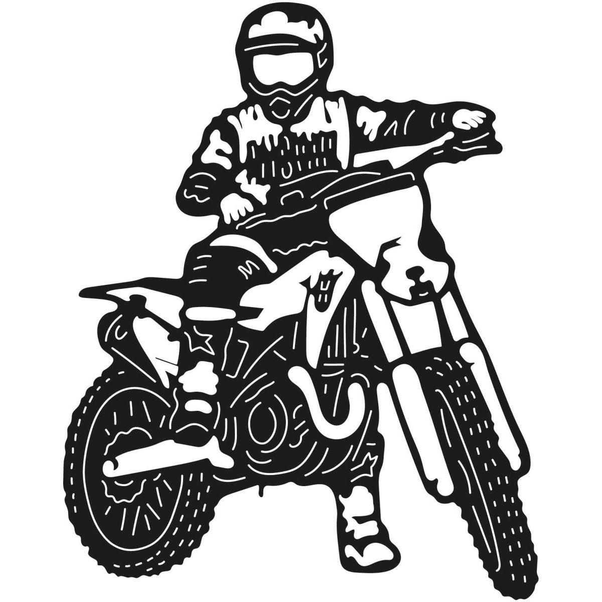 Dirt Bikes 075 DXF File Cut Ready for CNC