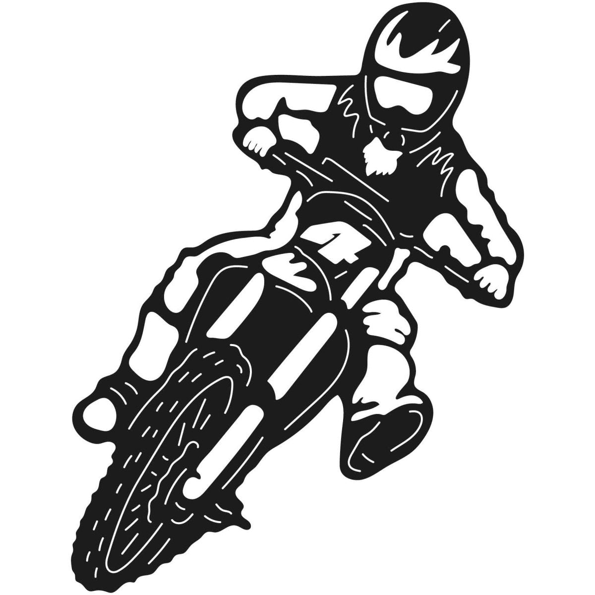 Dirt Bikes 088 DXF File Cut Ready for CNC