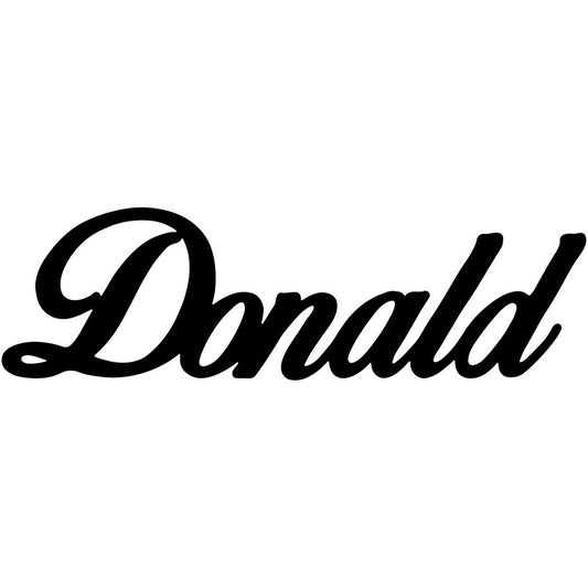 Donald Name DXF File Cut Ready for CNC