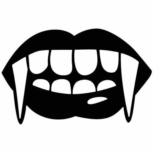 Dracula Vampire Fangs Free DXF File for CNC Machines-DXFforCNC.com