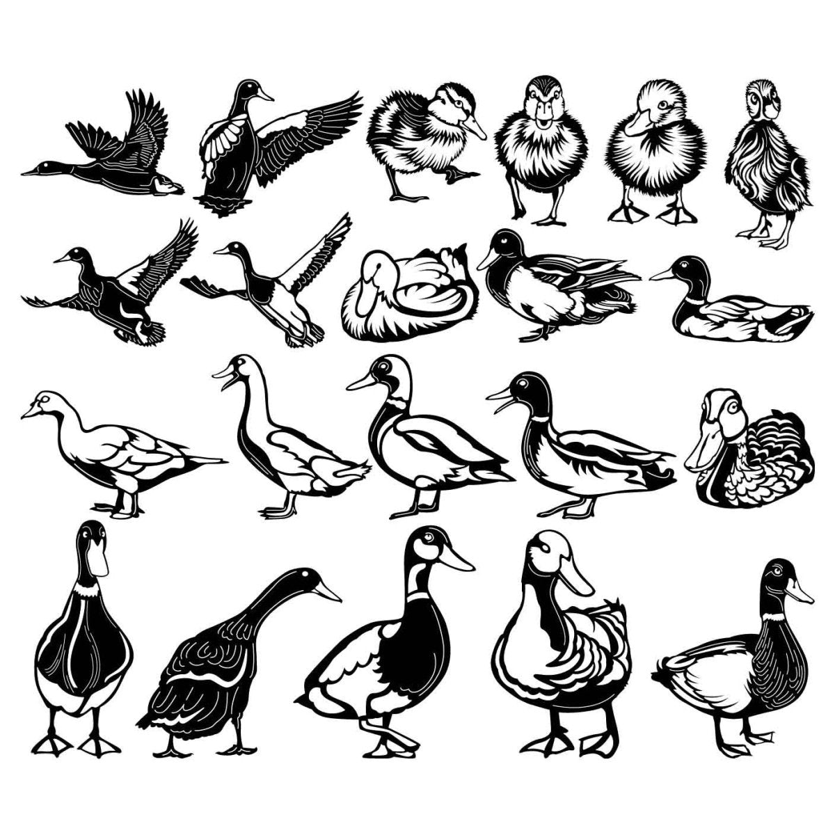 Ducks-DXF files Cut Ready for CNC-DXFforCNC.com