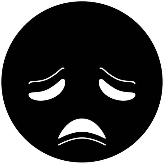 Emoji Disappointed sad Face Free DXF File for CNC Machines-DXFforCNC.com