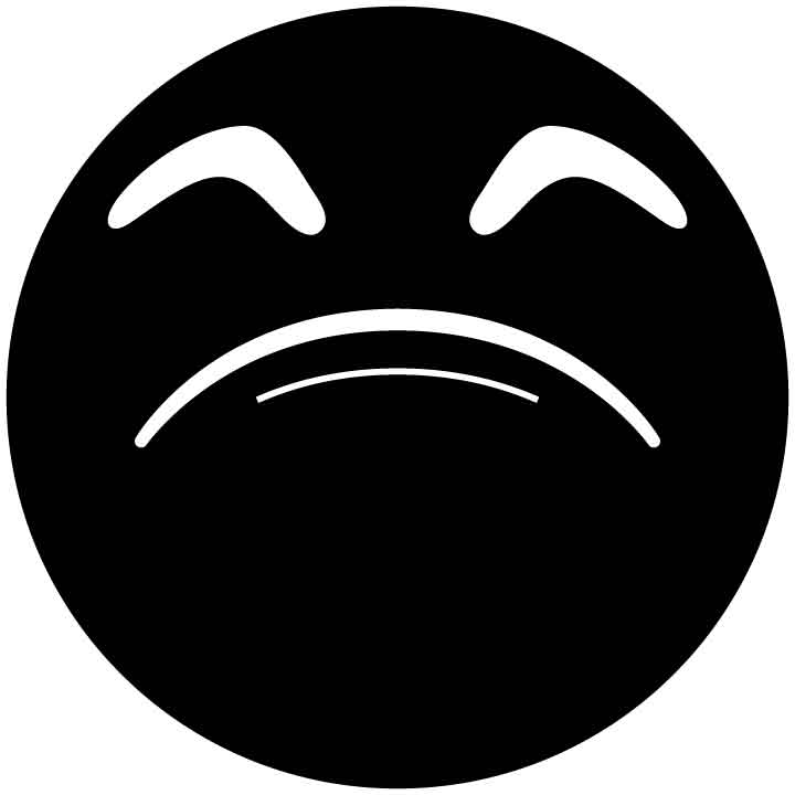 Emoji Frowning Face closed eyes Eyes Free DXF File for CNC Machines-DXFforCNC.com