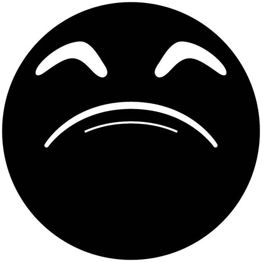 Emoji Frowning Face closed eyes Eyes Free DXF File for CNC Machines-DXFforCNC.com