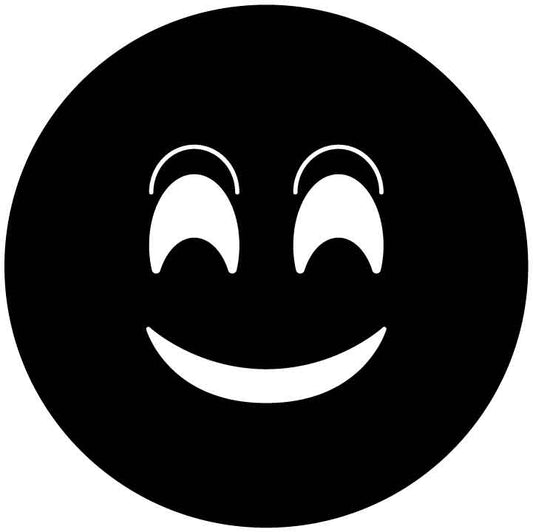 Emoji Smiling Face with Smiling Eyes Free DXF File for CNC Machines-DXFforCNC.com