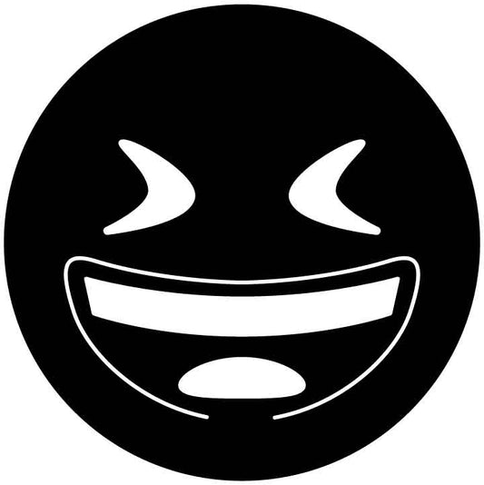 Emoji grinning squinting Face Free DXF File for CNC Machines-DXFforCNC.com