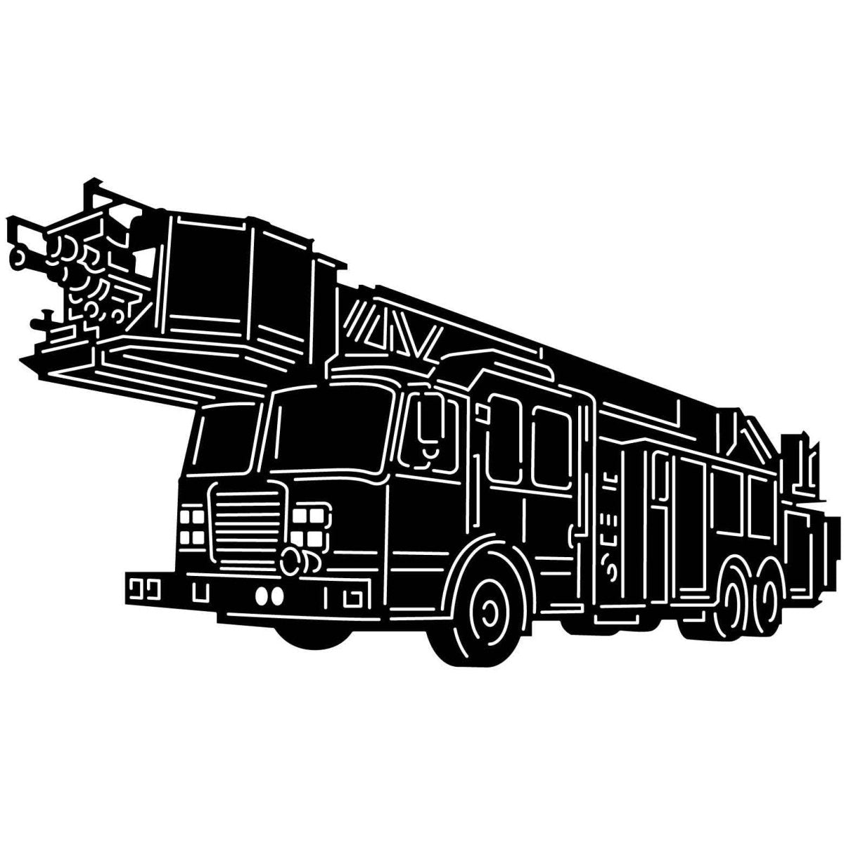 Fire Truck 07 DXF File Cut Ready for CNC