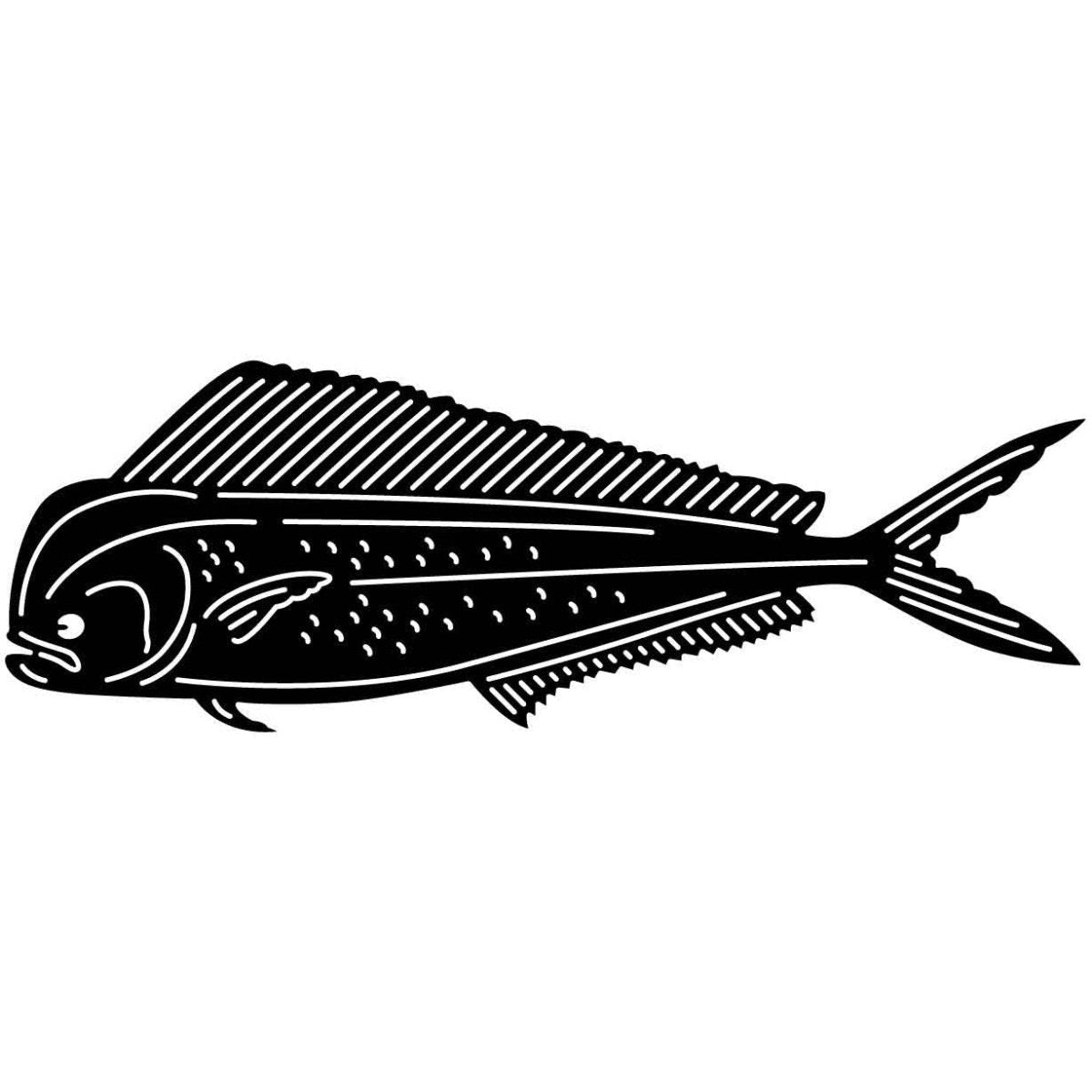 Underwater Fish-Dolphinfish 01 DXF File Cut Ready for CNC