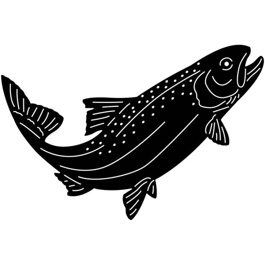 Underwater Fish-Rainbow Trout 01 DXF File Cut Ready for CNC