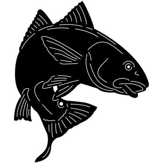 Underwater Fish-RedFish 01 DXF File Cut Ready for CNC