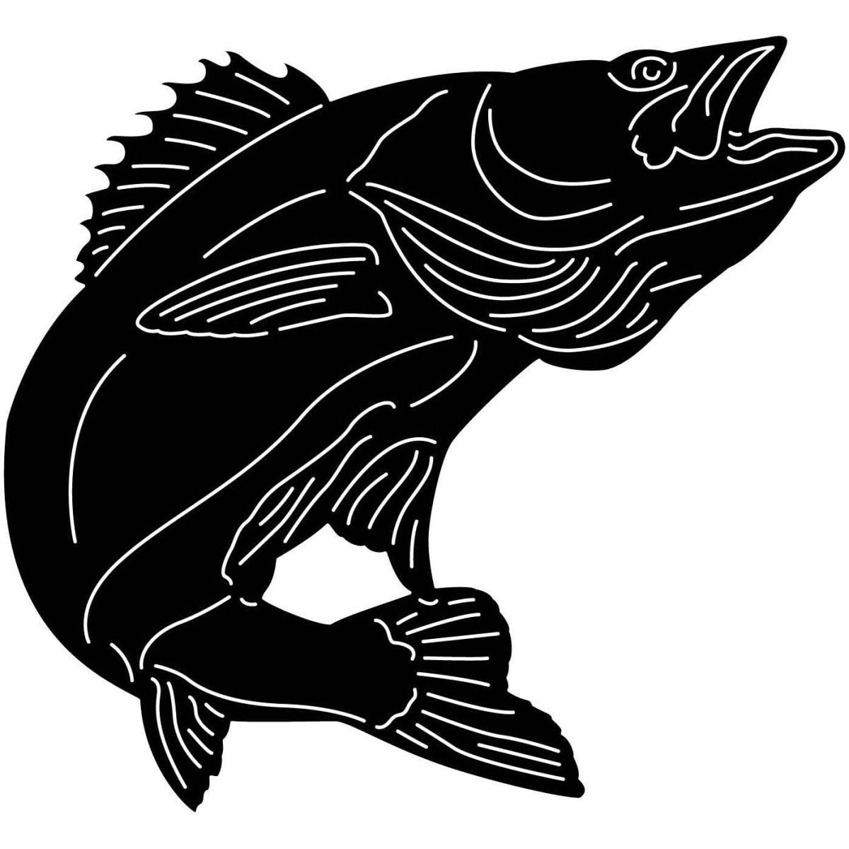 Underwater Fish-Walleye 01 DXF File Cut Ready for CNC