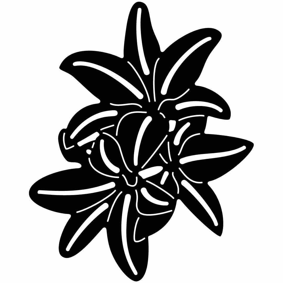 Flower Free-DXF files cut ready for CNC-DXFforCNC.com